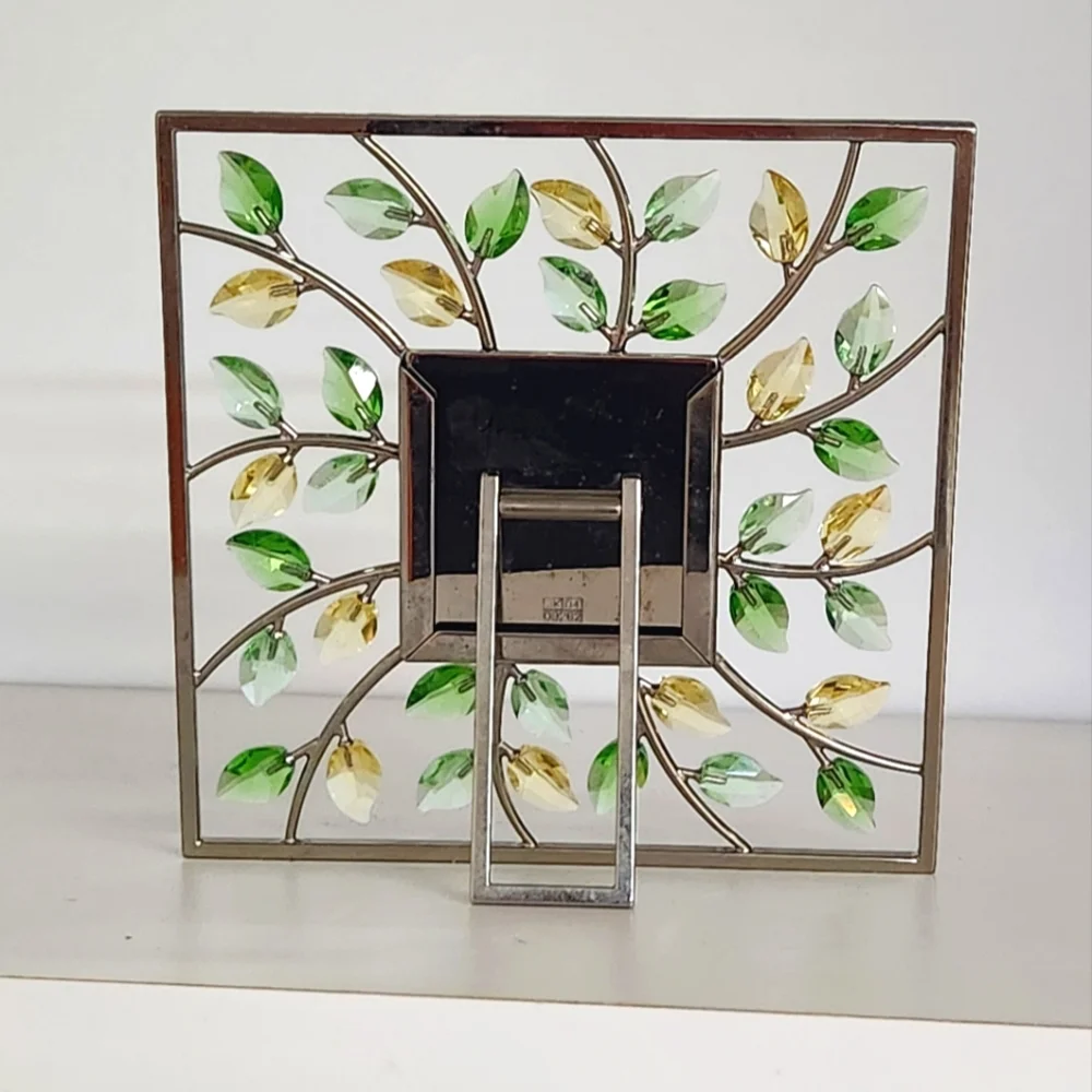 Yasmine Hurel for Swarovski Crystal Leaves Square Picture Frame